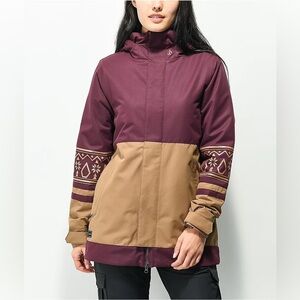 Volcom Westlands Merlot 10K Snowboard Jacket Women's Size Extra Large